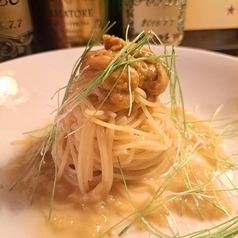 なすとウニの冷製パスタ