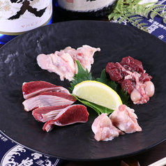 銀しゃも 華身 4種盛り