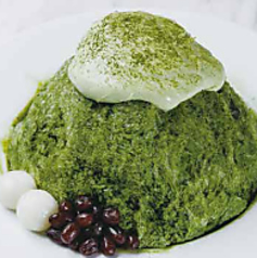 村上冨士美園ひき茶使用の抹茶かき氷