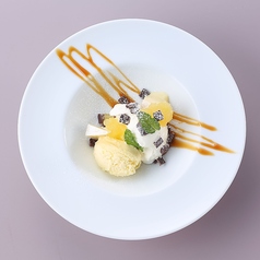 チーズムースとリンゴのコンフィチュール