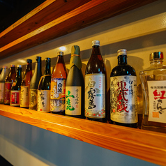定番から人気銘柄まで幅広く揃えた焼酎