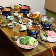 【昼飲みコース】選べる1人1鍋を含む全8品3500円