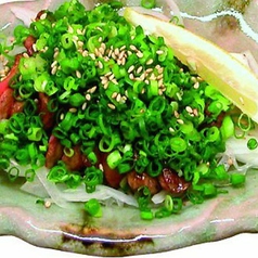 ●心の塩葱まみれ【Chicken heart topped with leeks】