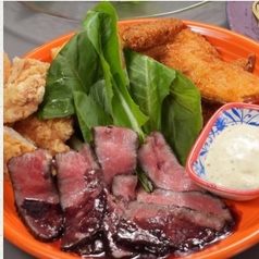 茶色い皿　ボリュームブラウンプレート