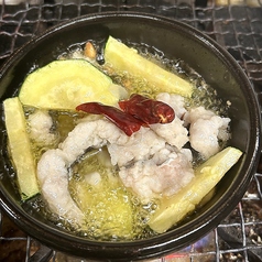 ハモとズッキーニのアヒージョ