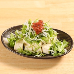 シラスと水菜のぶっかけ冷奴