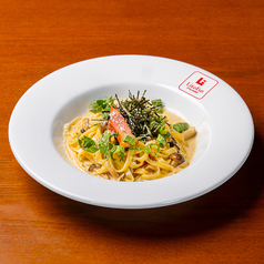 [クリームソース]岡山産生醤油で仕上げた和風カルボナーラ
