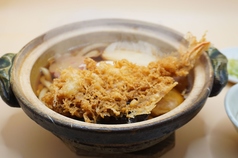 海老天入り鍋焼きうどん