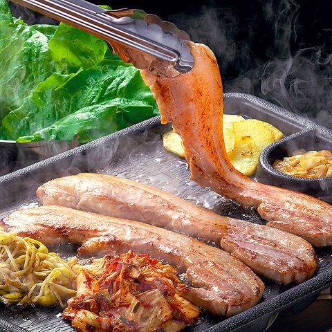 ★サムギョプサルコース★料理7品+飲み放題90分付き3500円（税込）