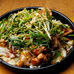 ハラミと九条ねぎ鉄板焼き