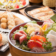 新鮮魚介と旬食材のコース料理をご用意！