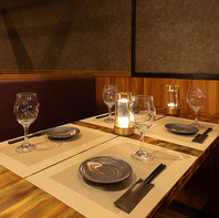 ★大人の落ち着き空間2名様からご利用頂ける半個室席★