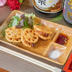 蓮根挟み揚げ/手羽先唐揚げ