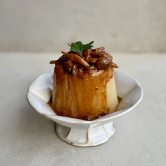 大根のポルチーニクリームソース