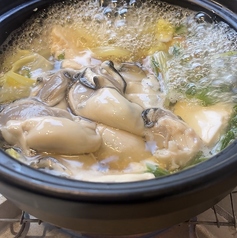 牡蠣鍋セット+飲み放題付きの写真