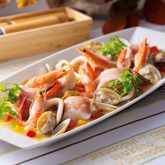 白身魚と魚介のナージュ風