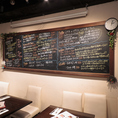 お洒落なメニュー表も♪本日のおすすめなど食べたいものを取り揃えております！！