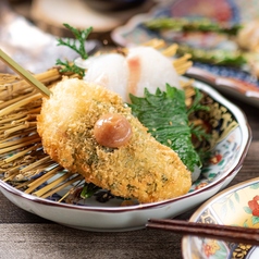レア鯛梅しそ串カツ