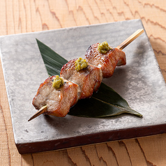 マグロ串の炭火焼き