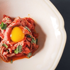 ローストビーフの洋風ユッケ