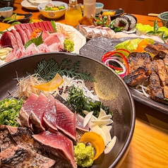 90分飲放題付たたき&刺身の0次会コース5,000円（税込）の写真