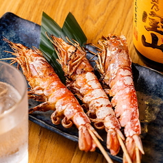 海老の岩塩焼き(三尾)