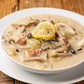 料理メニュー写真&nbsp;森のきのことベーコンのクリームスープパスタ