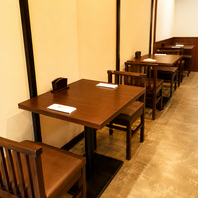 少人数のお食事から宴会まで使いやすいテーブル席◎