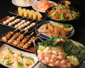 当店自慢の鍋料理をはじめ、焼き鳥や新鮮なサラダといった多彩なサイドメニューをご用意しております。各種宴会に最適な飲み放題付きコースもございますので、ご予算や人数、お好みに合わせて心ゆくまでお料理とお酒をお楽しみください。