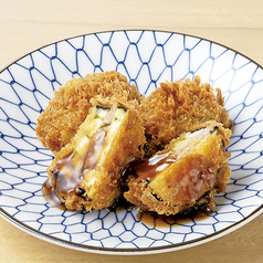 <一品>茄子と挽き肉のはさみ揚げ 1ヶ