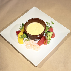 彩り野菜のチーズフォンデュ