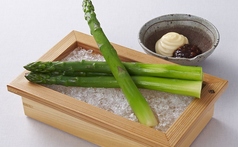 ゆでたてアスパラと蔵出しひしほ味噌