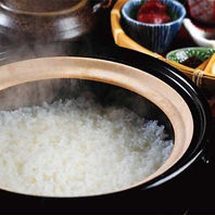 氷温熟成の佐渡産コシヒカリの釜戸炊き銅鍋ご飯