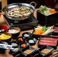 タンしゃぶ、もつ鍋、ちりとり鍋など各種コースをご提供
