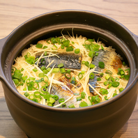 当店自慢の土鍋ご飯(お新香、お味噌汁付き)を堪能♪