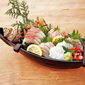 料理メニュー写真&nbsp;出陣！水軍船　刺身5点盛り　