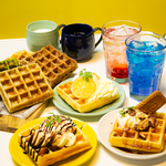 ランチタイムはワッフルプレートでカフェ利用もどうぞ☆
