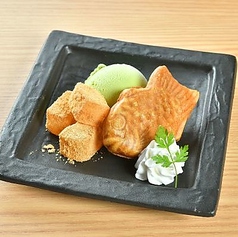 抹茶わらびとたい焼き