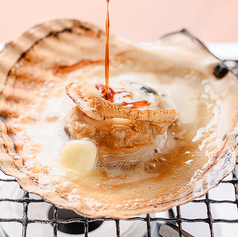 ホタテのカニ味噌焼きバター醤油