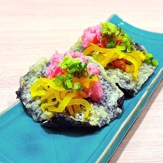 トロたく海苔天