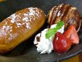 料理メニュー写真&nbsp;揚げパンのバニラアイス添え
