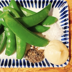 スナップエンドウ塩昆布マヨ
