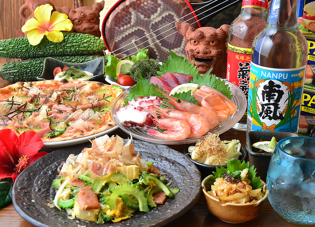 沖縄食材をふんだんに使用したコース