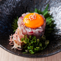 料理メニュー写真&nbsp;アジのなめろう卵黄のせ
