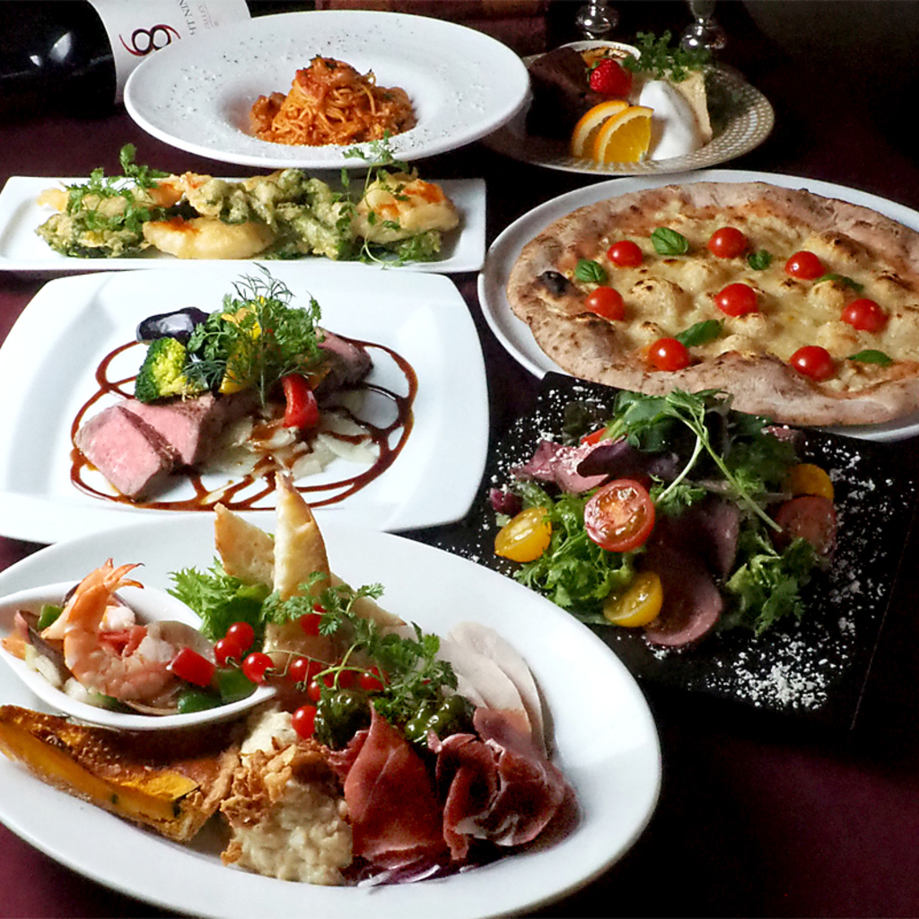 会社宴会には飲み放題付コースがオススメ。ご予算に合わせてお好きなコースをお選びいただけます。