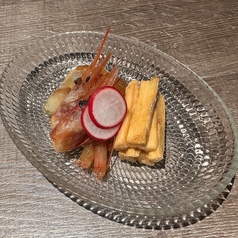 南蛮海老と長いもの紹興酒漬け
