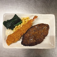 ハンバーグ&エビフライ