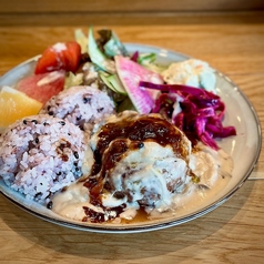 Lunch Box キノコのクリームソースハンバーグ～トリュフ風味～