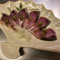 薬味たっぷりカツオの刺身