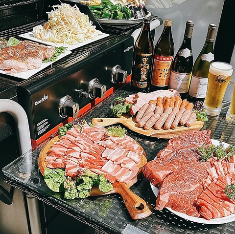 手ぶら貸切BBQプラン！屋上テラスで開放的な隠れ家空間！女子会、仕事帰りに！